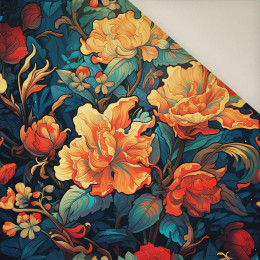 VINTAGE CHINESE FLOWERS WZ. 4- Welur tapicerski