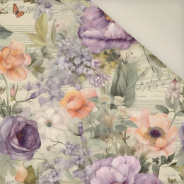 VINTAGE FLOWERS WZ. 15- Welur tapicerski