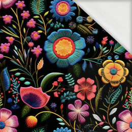 100cm FLOWERS 3D WZ. 9 - dzianina pętelkowa z elastanem ITY