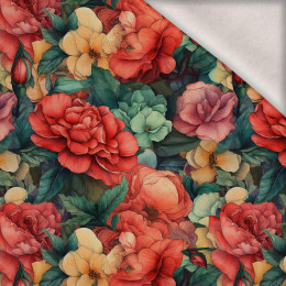 FLOWERS WZ.50 - dzianina drapana z elastanem ITY