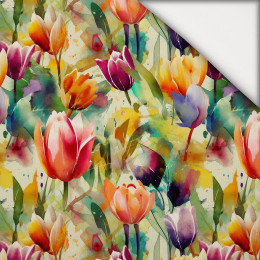 FLOWERS WZ.55 - lekka dzianina drapana