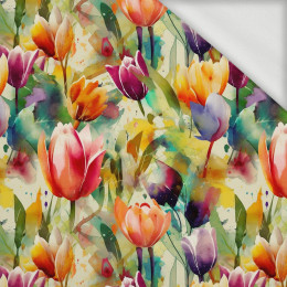 FLOWERS WZ.55 - dresówka pętelkowa