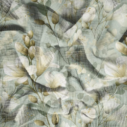 FLOWERS WZ.57 - Muślin bawełniany