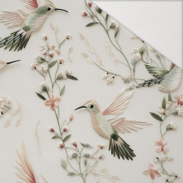 PASTEL BIRDS WZ.6 (KOLIBRY) - Hydrofobowa dzianina drapana 