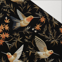 PASTEL BIRDS WZ.7 (KOLIBRY) - Hydrofobowa dzianina drapana 