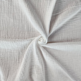 Muślin bawełniany, Double Gauze - BIAŁY