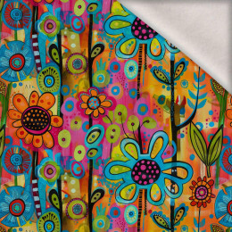 NEON FLOWERS WZ.1 - dzianina drapana z elastanem ITY