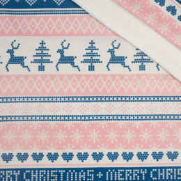 48cm MERRY CHRISTMAS wz. 2 (NORWESKIE WZORY) - organiczna single jersey z elastanem 