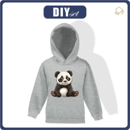 DZIECIĘCA BLUZA Z KAPTUREM (ALEX) - PANDA - zestaw do uszycia
