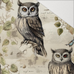 PASTEL BIRDS WZ.4 (SOWY) - Hydrofobowa dzianina drapana 