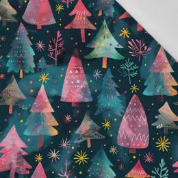 Pink Vintage Christmas wz. 5 - tkanina bawełniana