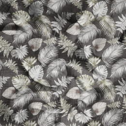 TROPICAL LEAVES - Muślin bawełniany