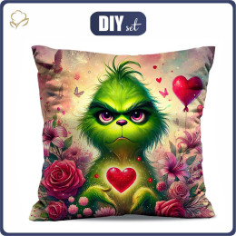 PODUSZKA 45X45 - VALENTINE'S DAY / PRANK 1 - tkanina bawełniana - zestaw do uszycia