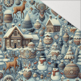 Vintage Christmas wz.21 - Hydrofobowa dzianina drapana 