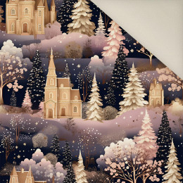 Pink Vintage Christmas wz. 2- Welur tapicerski
