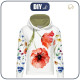 BLUZA DAMSKA (POLA) CLASSIC Z KAPTUREM - POLNE KWIATY wz. 2 -  dzianina pętelkowa - XS