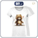 T-SHIRT DAMSKI - VALENTINE'S DAY / BEAR - zestaw do uszycia