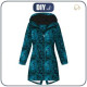 PARKA DAMSKA (ANNA) - KORONKOWE MOTYLE / niebieskie - softshell L
