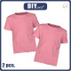 2-PACK - BASIC T-SHIRT DZIECIĘCY - FLAMINGO-PINK - zestaw do uszycia