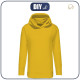 BLUZA DAMSKA (MEGI) - DŁUGA Z KAPTUREM - B-14 - SPICY MUSTARD - dzianina pętelkowa