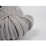 Sznurek  bawełniany  okrągły 8mm - JASNY SZARY