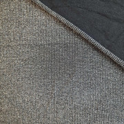 CZARNY / srebrny - dzianina pętelkowa z lureksową nitką