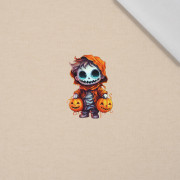Skeleton and pumpkin cute halloween wz.8  - panel (60cm x 50cm) tkanina bawełniana