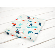 J adore Paris / aqua - single jersey z elastanem TE210