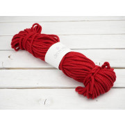 Sznurek  bawełniany  okrągły 8mm  - MOTEK - CZERWONY