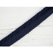 Tasiemka sznurek bawełniany z wypustką - navy