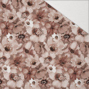 FLOWERS wz.1 / Mocha Mousse  - Hydrofobowa dzianina drapana 