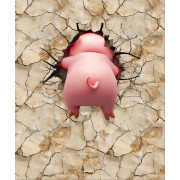 ANIMALS CRACKED wz.5 (piggy2) - panel (60cm x 50cm) tkanina bawełniana