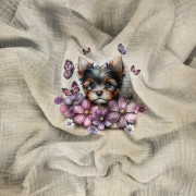 ANIMALS CUTE wz.12- panel (60cm x 50cm) muślin bawełniany