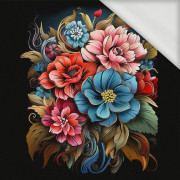 BOUQUET OF FLOWERS WZ.1 - PANEL (60cm x 50cm) dzianina pętelkowa z elastanem ITY
