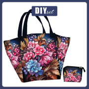 Torba XL z saszetką 2 w 1 - Bouquet of flowers wz.3  - zestaw do uszycia