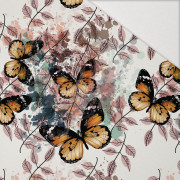 Butterfly & Flowers wz.13 - Hydrofobowa dzianina drapana 