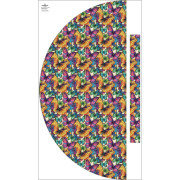 Panel na spódnicę "MAXI" - jersey wiskozowy/ Butterfly & flowers wz.17