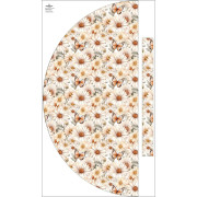 Panel na spódnicę "MAXI" - krepa/ Butterfly flowers wz.4 