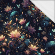 Butterfly & Flowers wz.6- single jersey z elastanem ITY