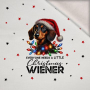 CHRISTMAS DOG wz. 4 - panel (60cm x 50cm) dzianina drapana z elastanem ITY