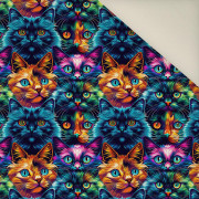 COLORFUL CATS  mini- Welur tapicerski