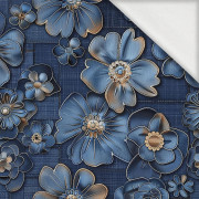 DENIM FLOWERS wz.1 - dzianina pętelkowa z elastanem ITY
