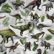 DINO ROŚLINY  - Muślin bawełniany