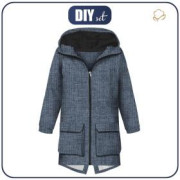 PARKA MĘSKA (TOM) - LEN / jeans - zestaw do uszycia M