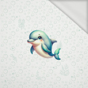 DOLPHIN (SEA ANIMALS WZ. 2) - PANEL (60cm x 50cm) dzianina pętelkowa