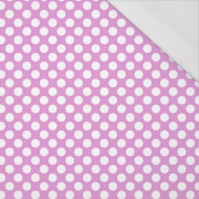 GROSZKI BIAŁE / fioletowy - single jersey z elastanem 