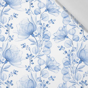 KWIATY wz. 4 (classic blue) - tkanina bawełniana