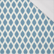 BIAŁE ŁAŃCUCHY / ACID WASH - niebieski - single jersey z elastanem 