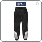 JOGGERY DAMSKIE "NOEMI" (M) - GREY COLOR BLOCKS - zestaw do uszycia 