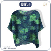 ZWIEWNA BLUZKA OVERSIZE "ELENA" - MONSTERA 2.0 / navy - zestaw do uszycia